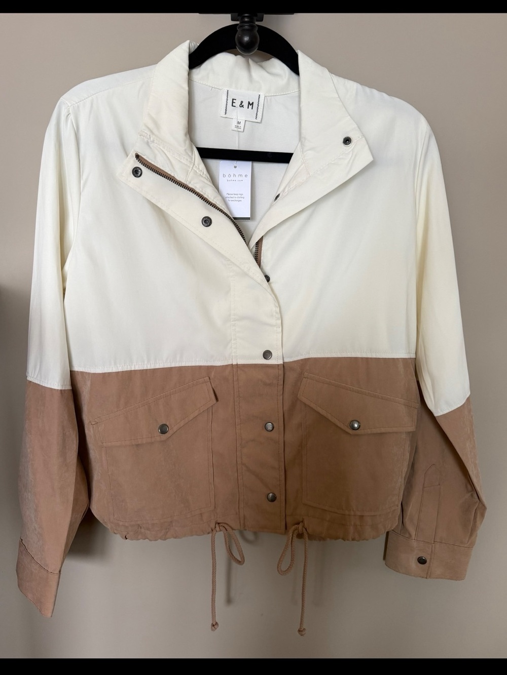 NWT: E & M lightweight jacket